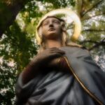 virgin mary statue, religious statue, blessed virgin mary