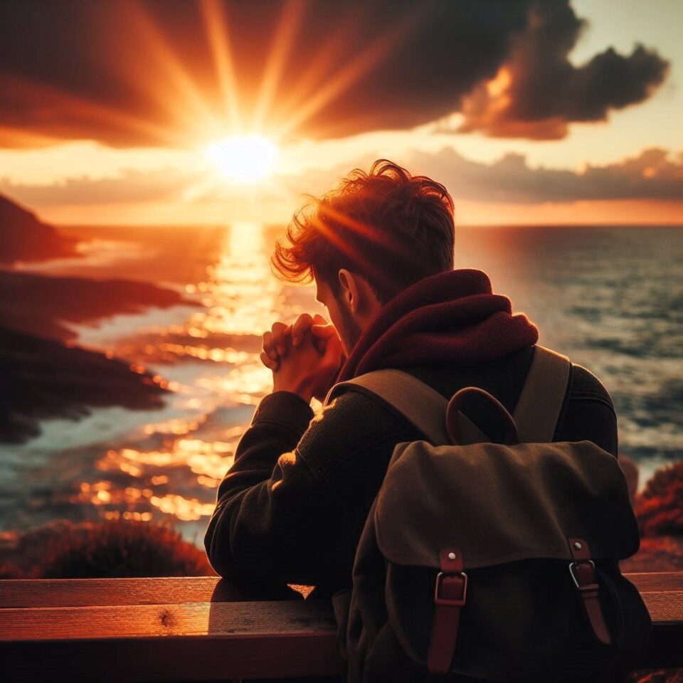 ai generated, man, praying