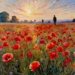 ai generated, poppies, field