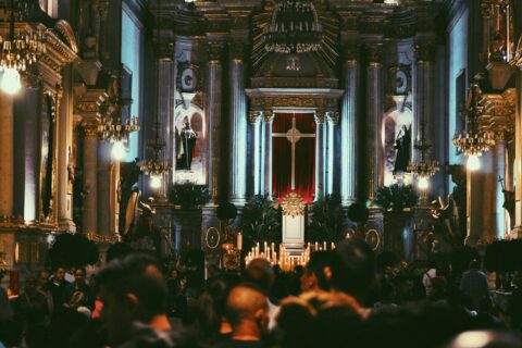 people in church during daytime