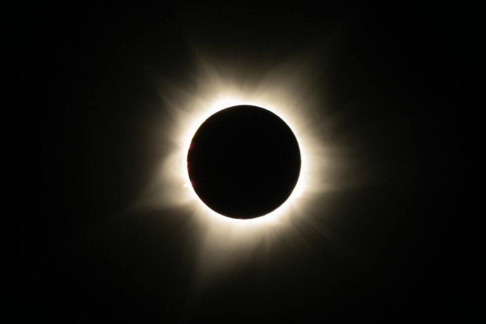 Captivating view of a total solar eclipse captured in Exmouth, Australia.