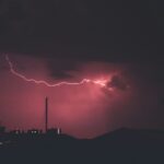 lightning during night time photo