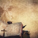 a book, angel, bible