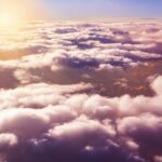 above the clouds, sunset, color