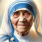 saint teresa of calcutta, mother teresa, compassion, empathy, humanitarian, charity work, nobel peace prize, inspirational women, spiritual leader, selfless service, icon of kindness, missionaries of charity, faith and love, helping the needy, altruism, global humanitarian, religious figure, portrait of a saint, role model, dedication to the poor, generated by ai, mother teresa, mother teresa, mother teresa, mother teresa, mother teresa