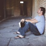 alone, book, brick wall, man, person, bible, thinking, learning, study, alone, alone, bible, bible, bible, thinking, thinking, thinking, thinking, thinking, learning, study, study, study