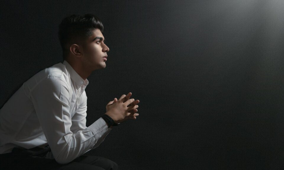 man in white dress shirt