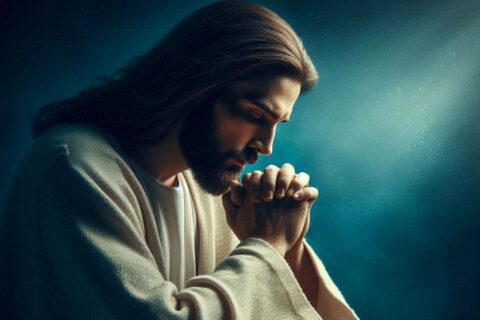 Isus u molitvi u tišini kao simbol predanja, snage i povjerenja u Boga