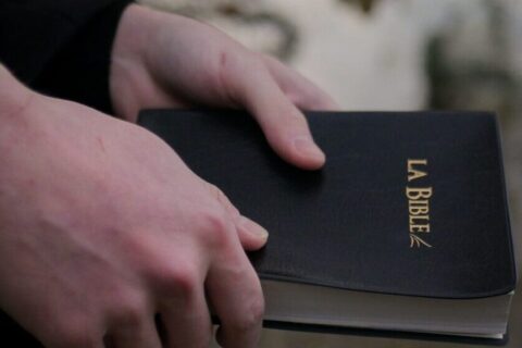 person holding black book on brown sand during daytime