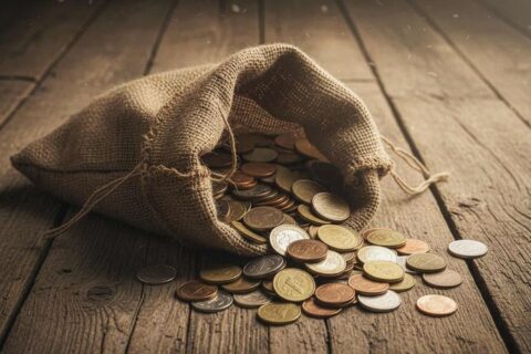 30 srebrnjaka kao simbol izdaje Isusa novčići koji predstavljaju suvremene izbore udaljavanja od Boga