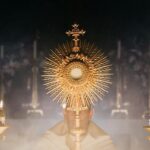 our Lord in the monstrance at a Lifeteen conference