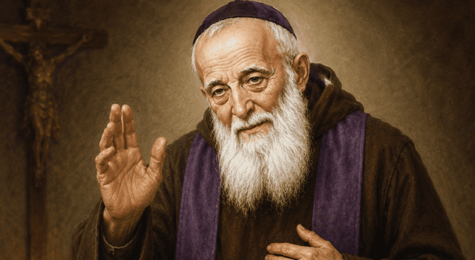Sveti Leopold Mandić daje blagoslov vjernicima
