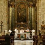 five priest inside cathedral