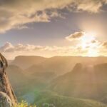 photography of mountain during sunset