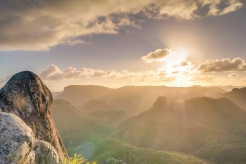 photography of mountain during sunset