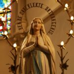 virgin mary statue inside building