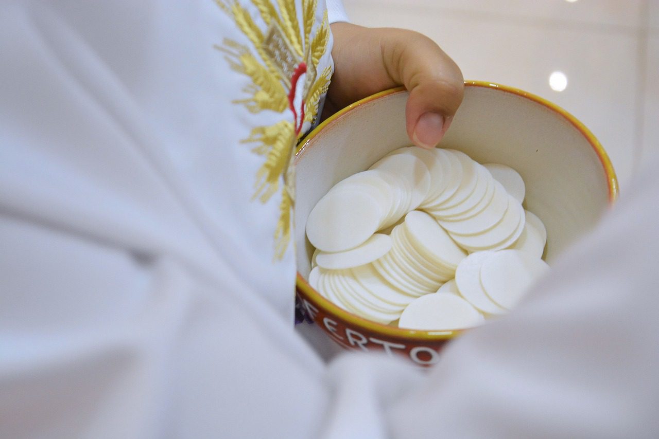 communion, host, christ
