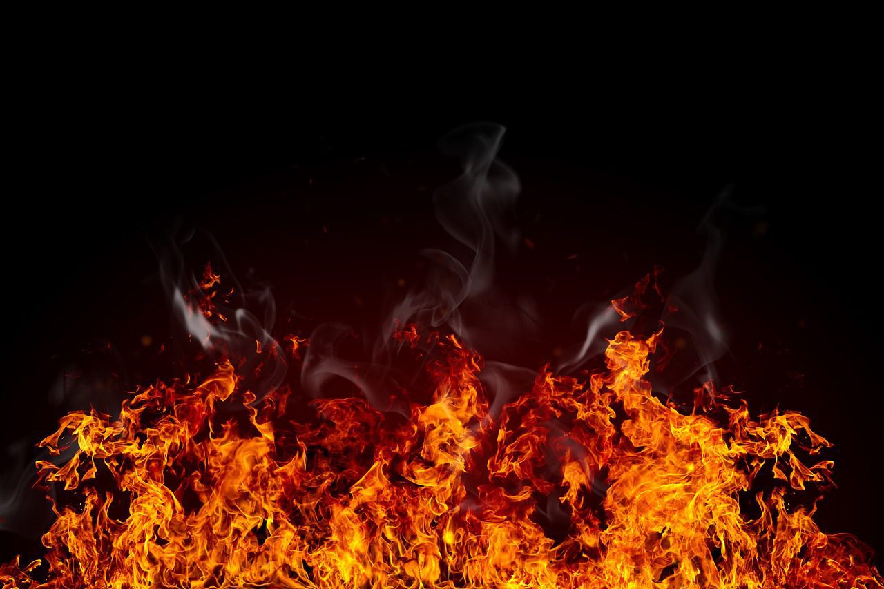 fire, flames, campfire