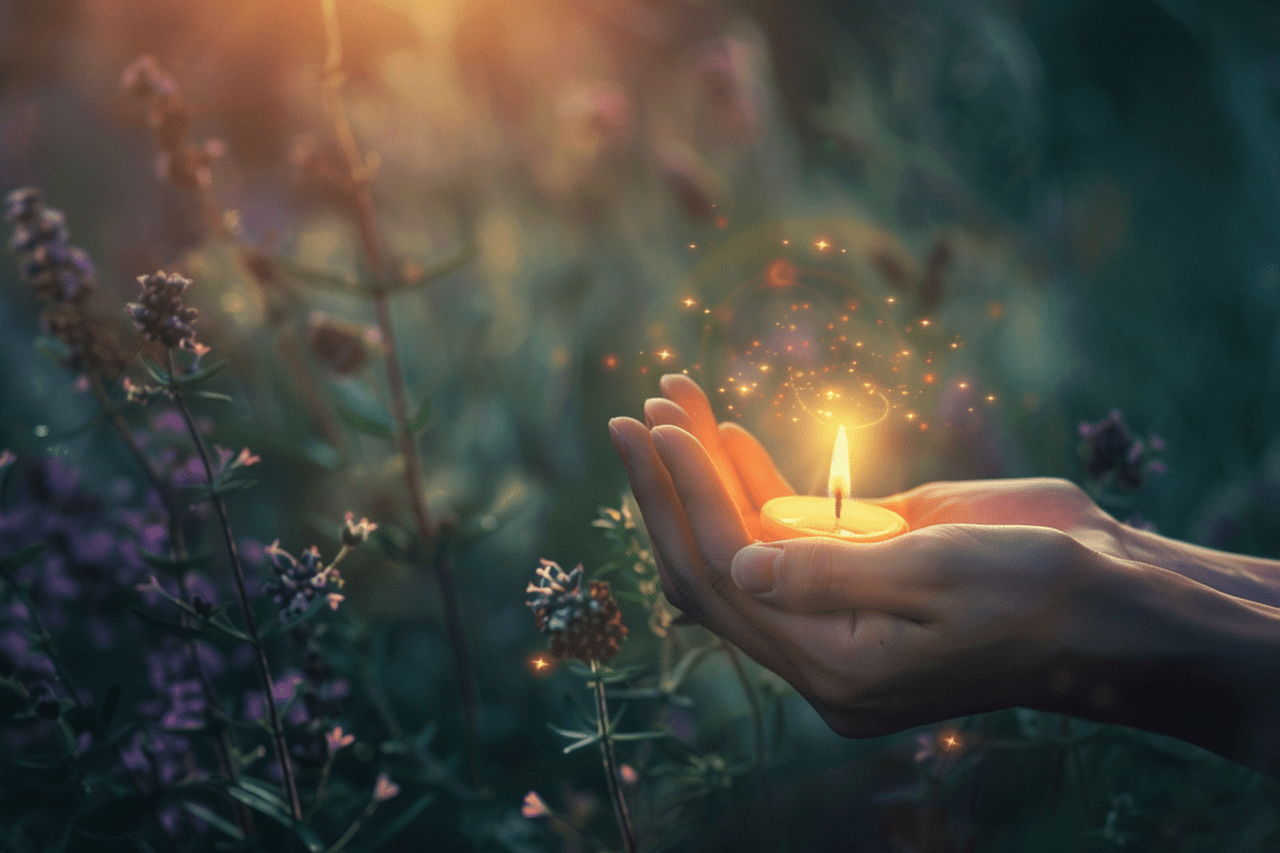 ai generated, hands, candle