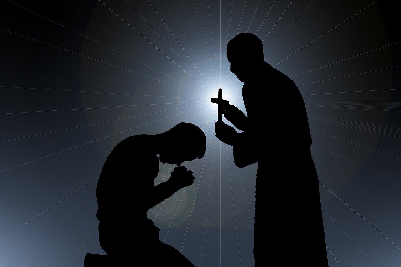 priest, cross, faith